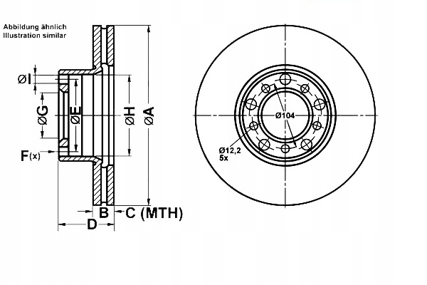 фото №9, 2× ate 24.0122-0106.1 диск гальмівна