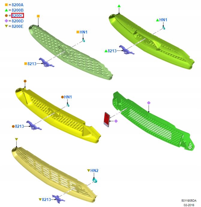 Решітка бампера решітка  ford mustang mk6 2015-2017 в Україні