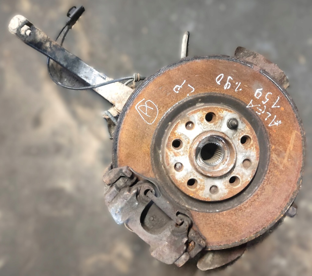 фото №3, Поворотний кулак ступиця лівий перед alfa romeo 159 1.9 jtd