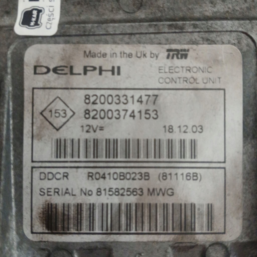 фото №3, Бортовой компьютер блок управления 8200331477 8200284277 renault