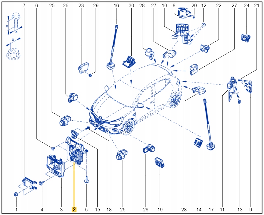 фото №4, Кронштейн кронштейн корпус радар передний clio v