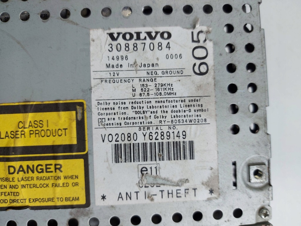 фото №4, Volvo v70 радіо заводський 30887084