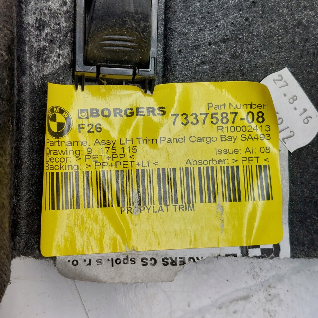 фото №11, Bmw x4 f26 g01 обшивка крышка ниша багажника левая + правая 6821646 7337587