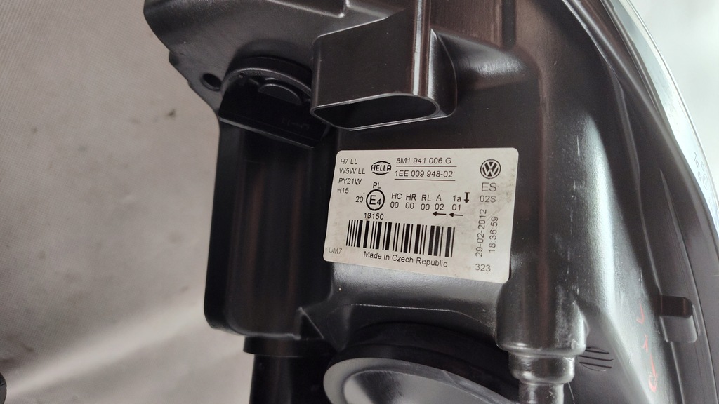 фото №11, Vw golf 6 + plus vi фара лівий правий лампа ліва права 5m1