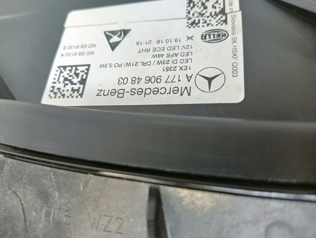 фото №6, Лампа права mercedes a klasa w 177 performance