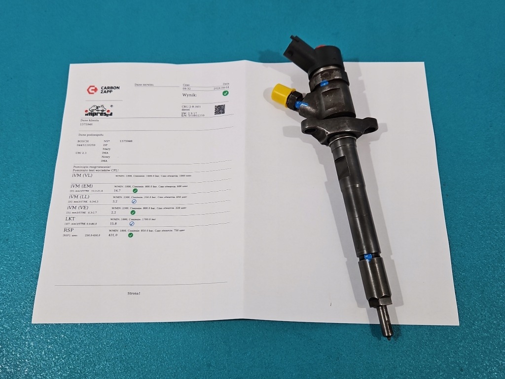 фото №1, Test форсунка peugeot 407 0445110259 1.6 hdi