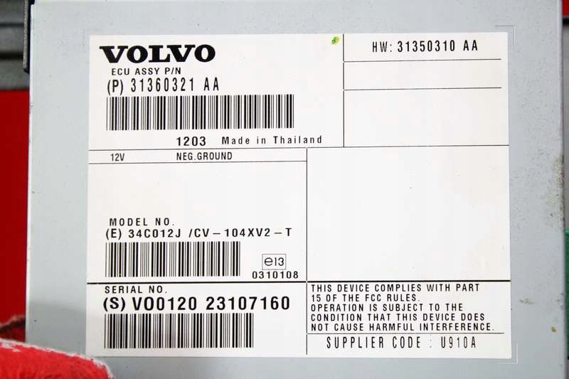 фото №7, Підсилювач радіо 31360321 volvo v60 10-13