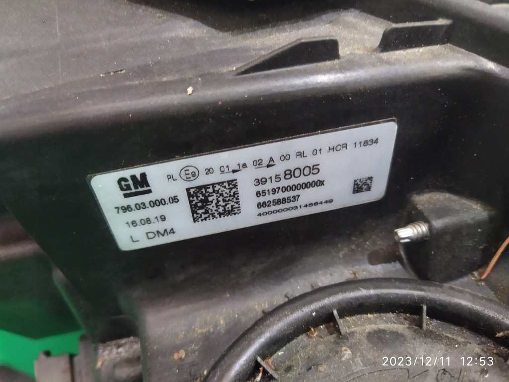 фото №12, Лампа левая передняя линза + led opel astra k 5 v 39158005