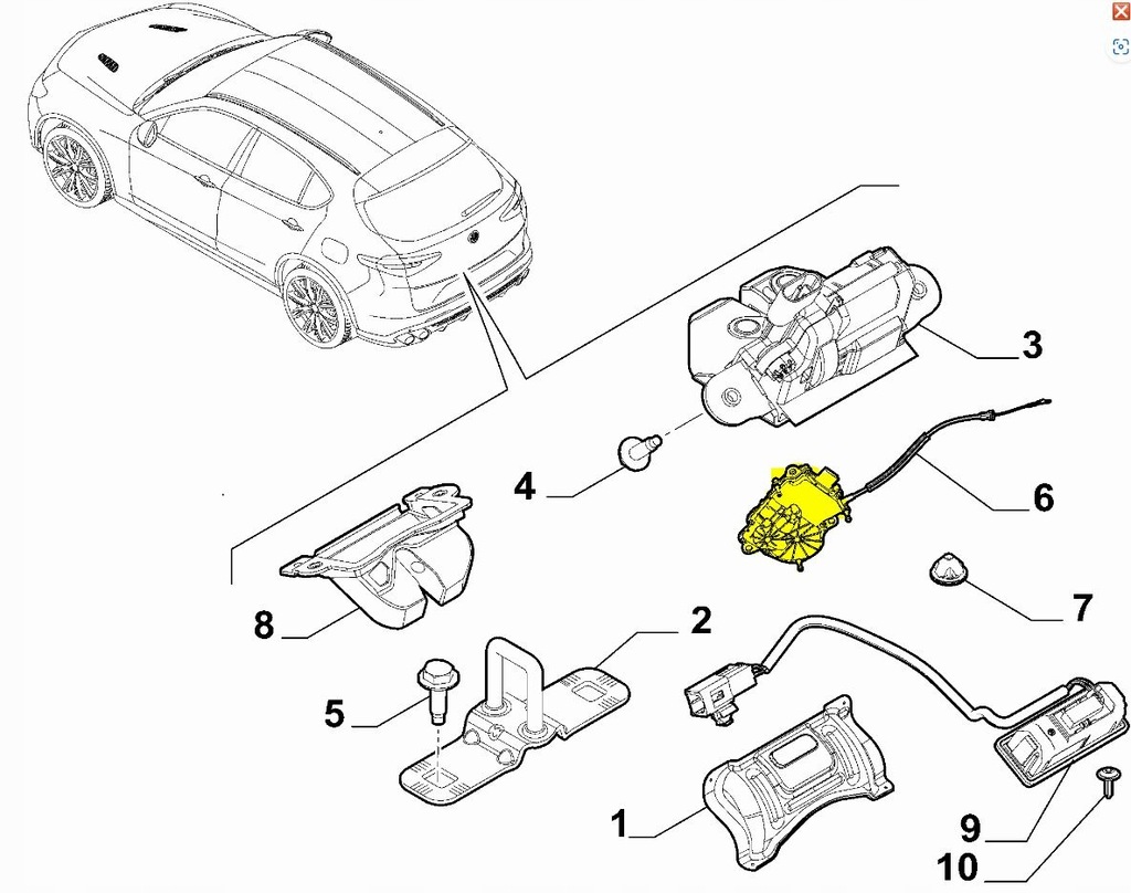 фото №1, Двигун кришки багажника alfa romeo stelvio