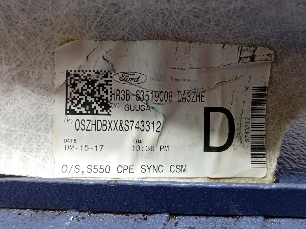 фото №11, Ford mustang vi 2015- coupe потолок czarna