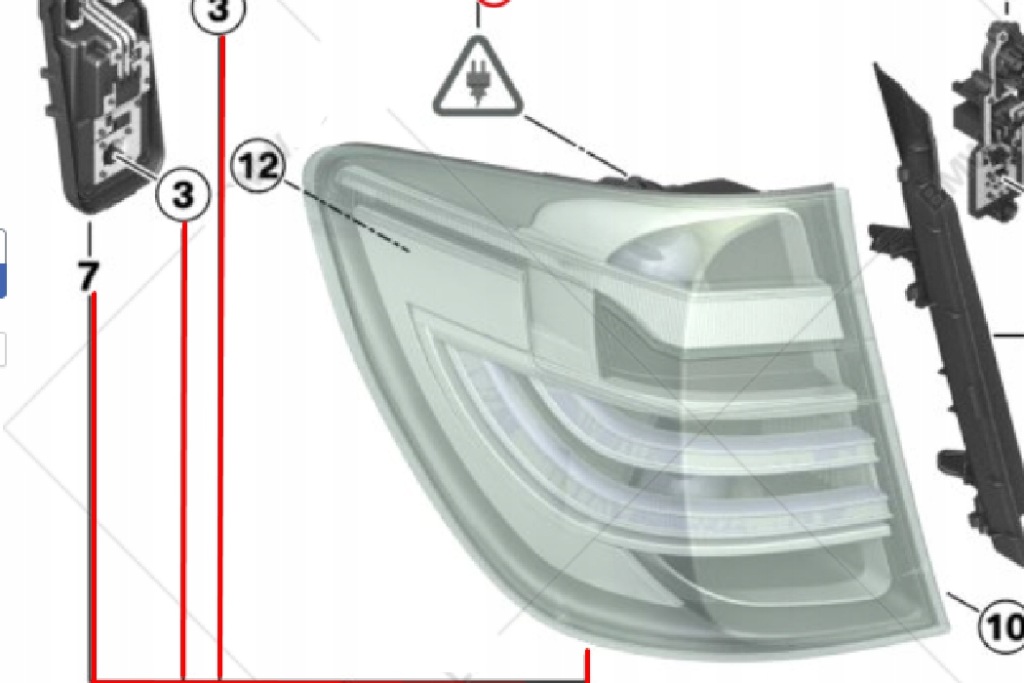 Bmw x3 f25 лампа задня ліва 63217217311 nowa оригінальна Доставка
