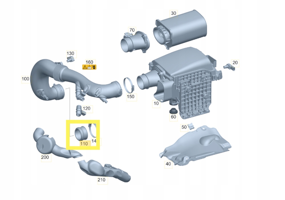 фото №2, Уплотнительное кольцо прокладка трубы turbo mercedes-benz cls glc gle glk slc slk 6510940051
