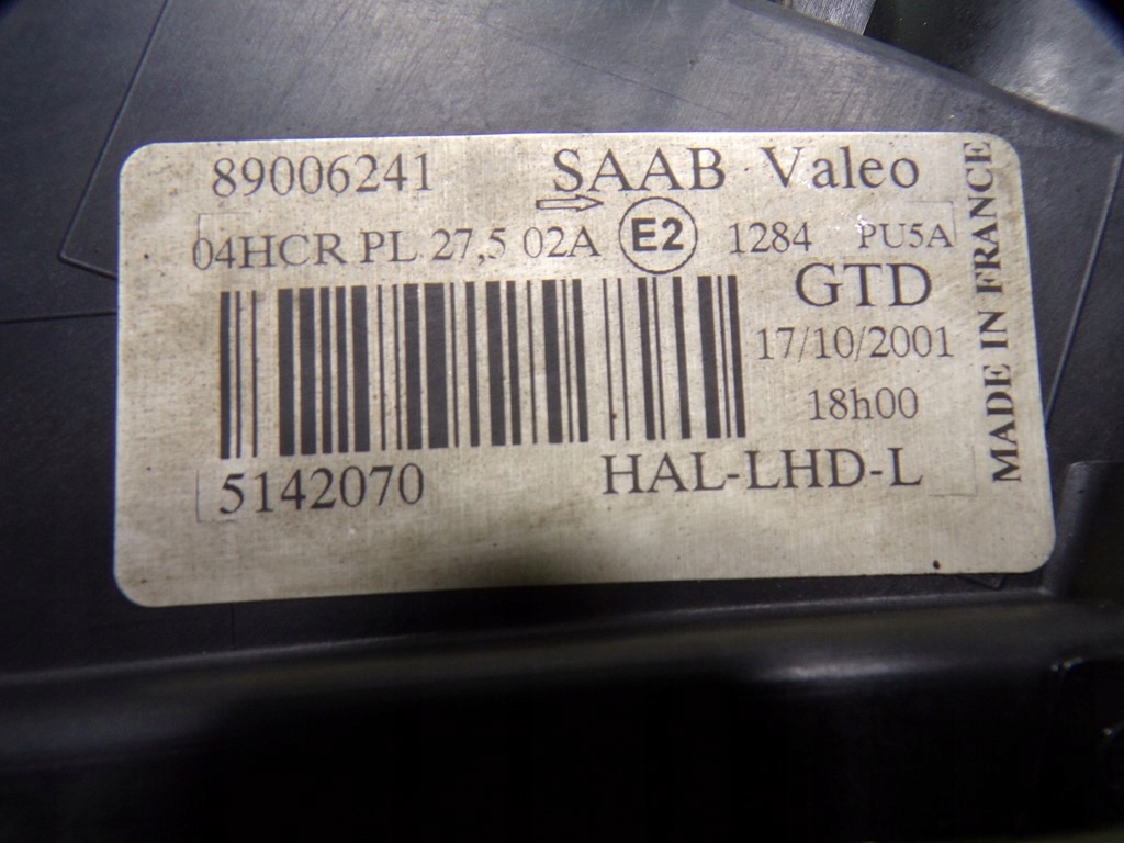 фото №7, Saab 9-5 lift фара левый передний лампа перед