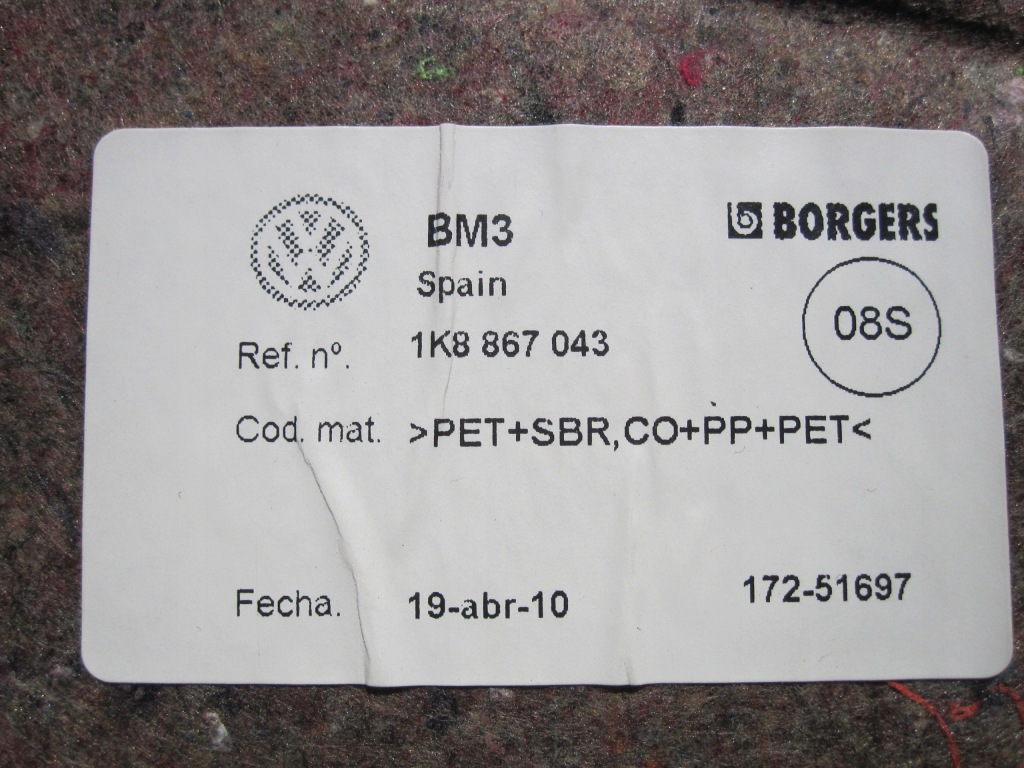 Scirocco 3 10r обшивка стійка ліва задній 1k8867043at 1k8035411a 1k8972901 Зі Шроту