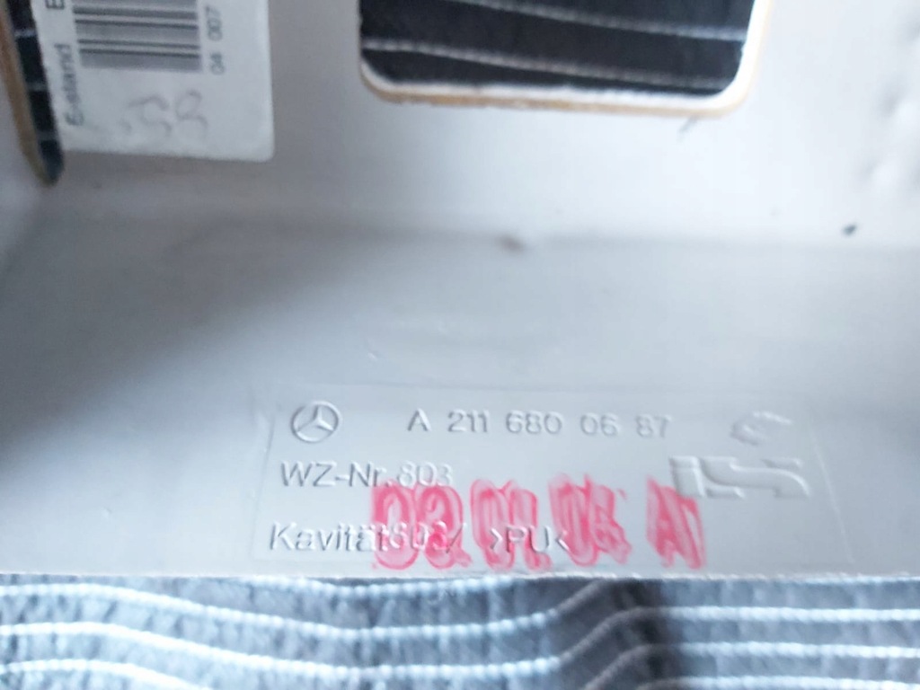 фото №12, Приборная панель ремни подушки безопасности mercedes e w211 лента консоль