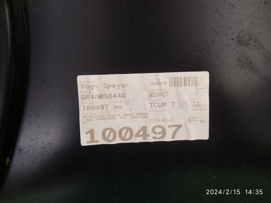 фото №10, Крыло задняя задний правый vw polo 5 v 6r 6c 6r4809606 oryg