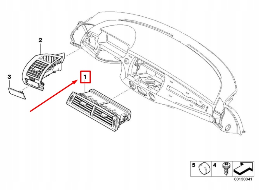 фото №6, Bmw z4 roadster e85 средний отверстие вентиляционный панели 64226949158
