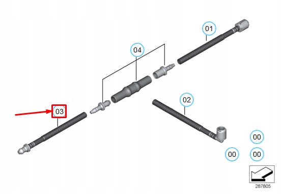 фото №8, Bmw x6 e70 e70n e71 e72 f01 f01n шланг line connection 61667329179