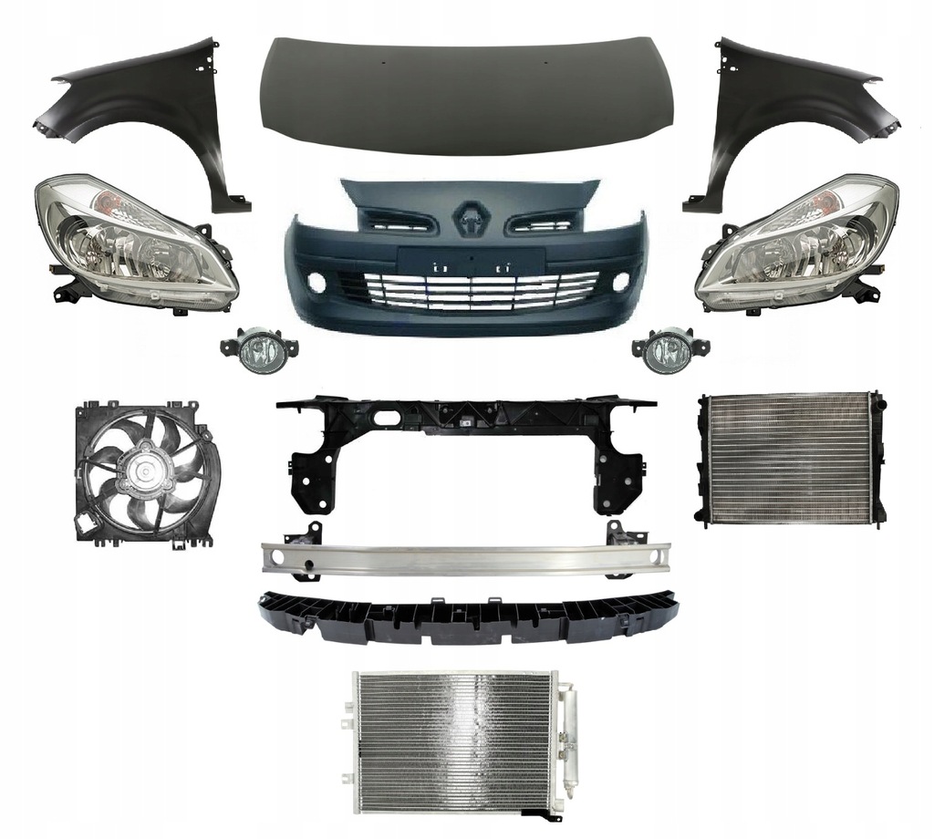 фото №1, Renault clio iii 05-09 перед капот бампер pas