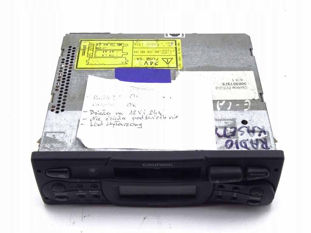 фото №6, Iveco eurocargo i - iii 91-15 радио заводской кассетный grundig wkc 3201 24v