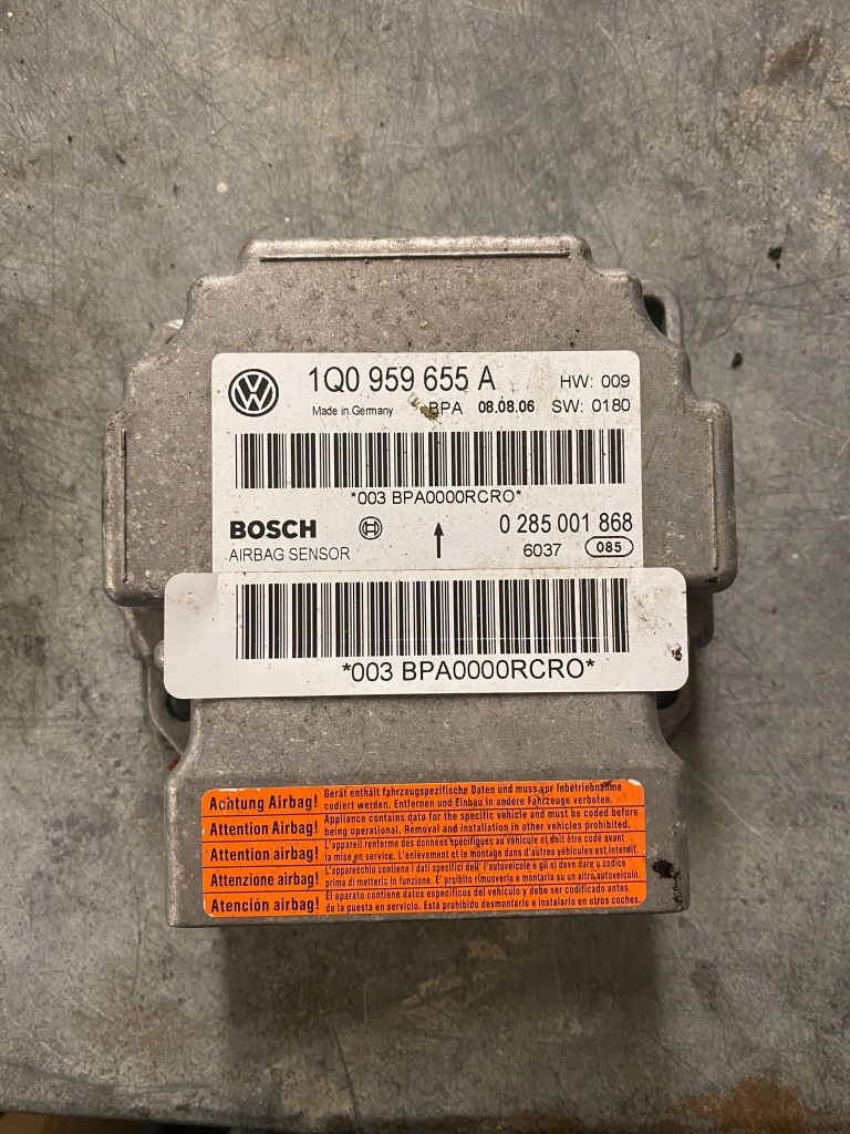фото №1, Модуль подушка безопасности подушки безопасности датчик блок управления vw eos scirocco 1q0959655a