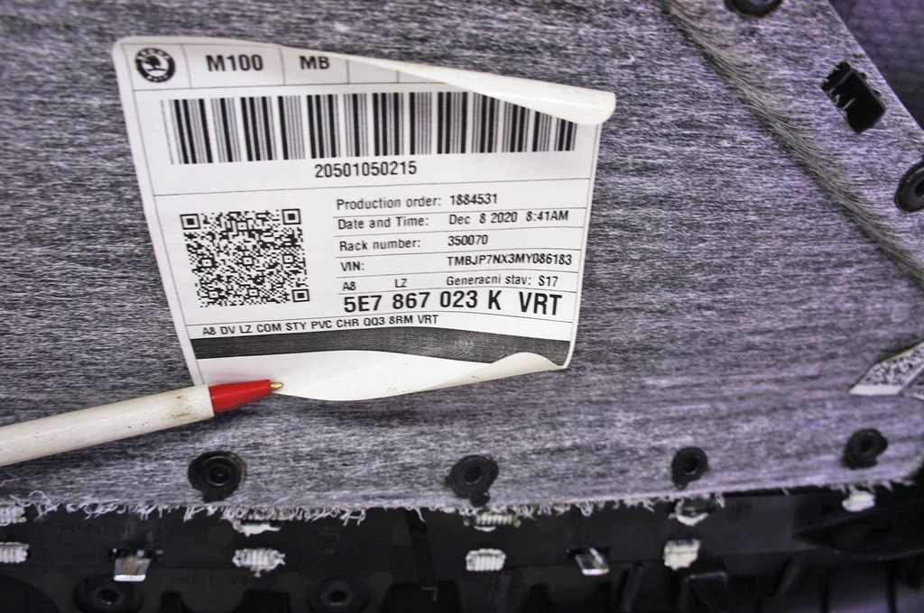 фото №6, On041 skoda octavia iv обшивка дверь левый задняя kombi