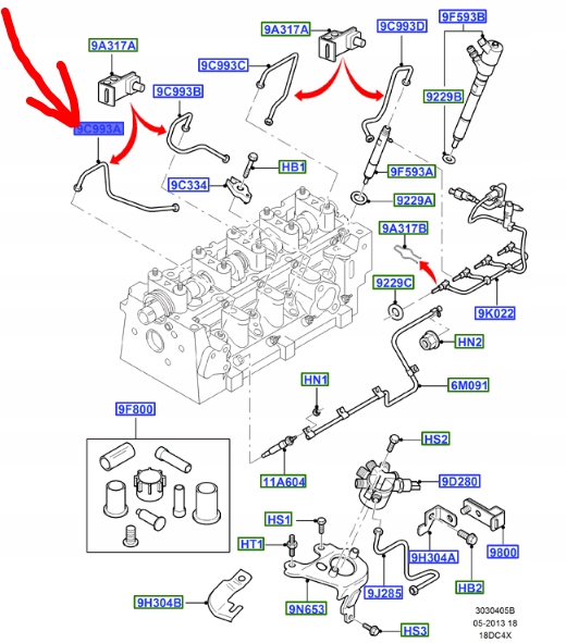 фото №1, Шланг вприску пального ford transit connect focus