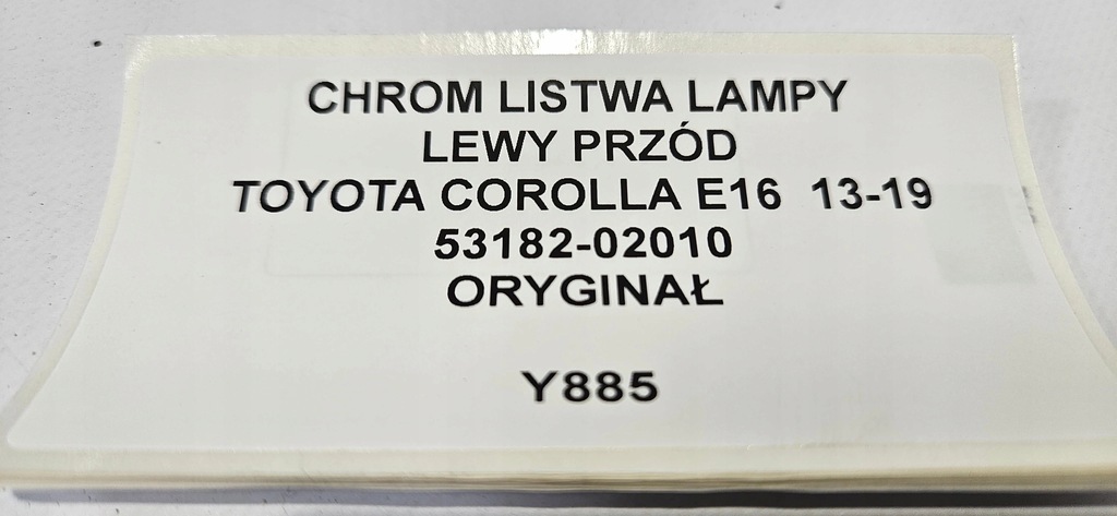 фото №8, Хром молдинг лампи лівий перед toyota corolla e16