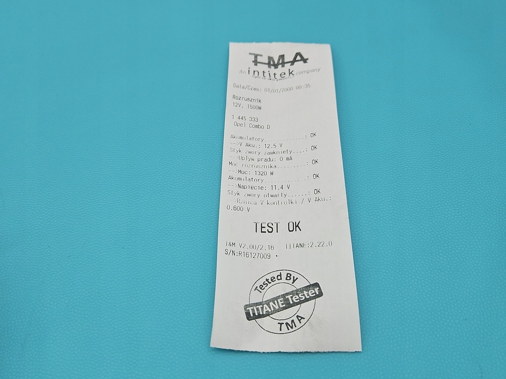 фото №6, Test стартер opel combo d 1.3 cdti d6g321 51880229