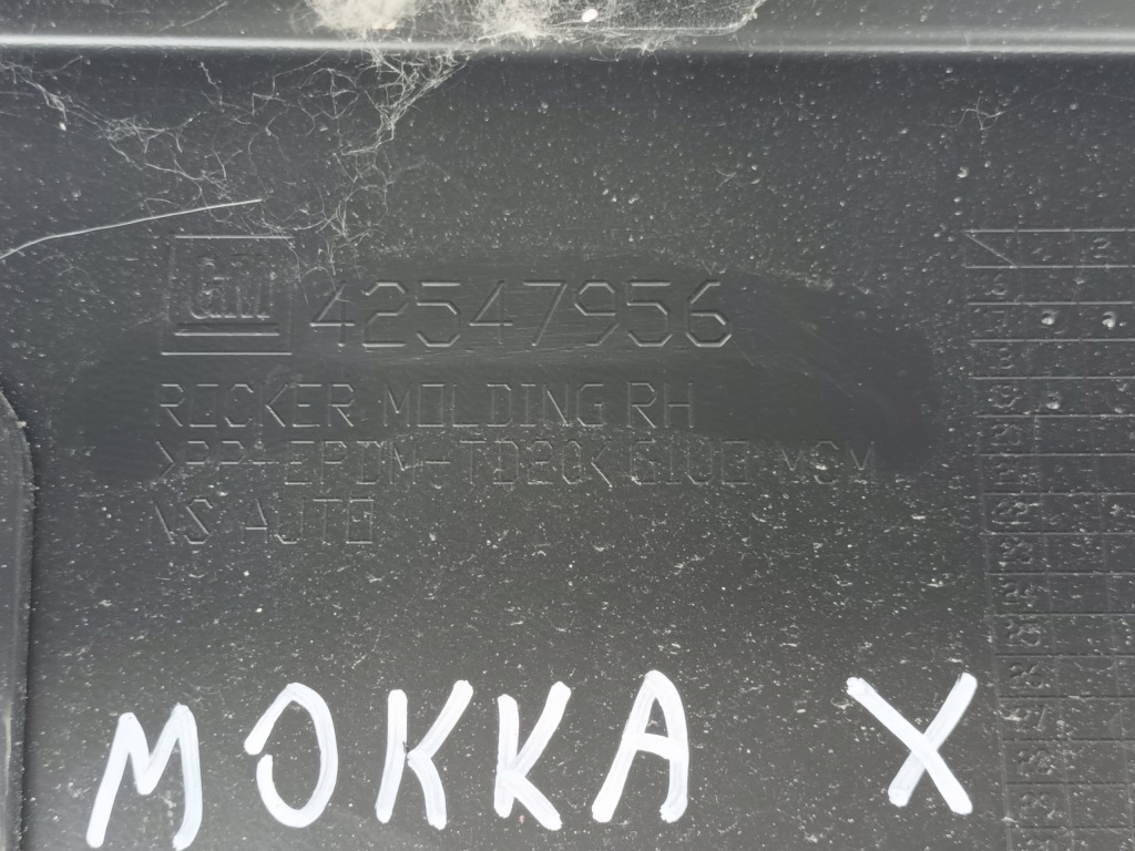 Накладка  порог правая opel mokka x порог правый Доставка