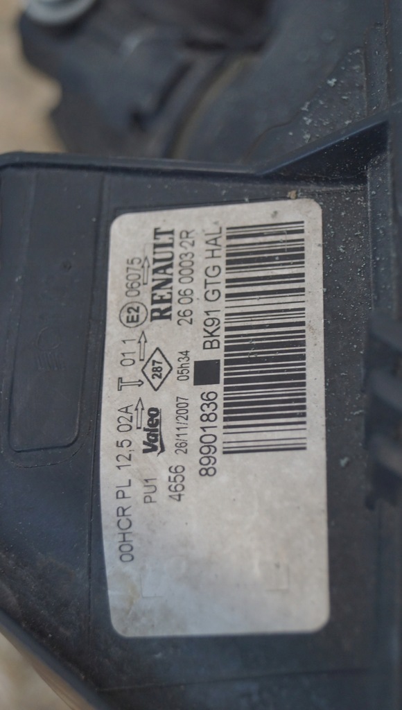 фото №13, Лампа левый перед renault laguna iii