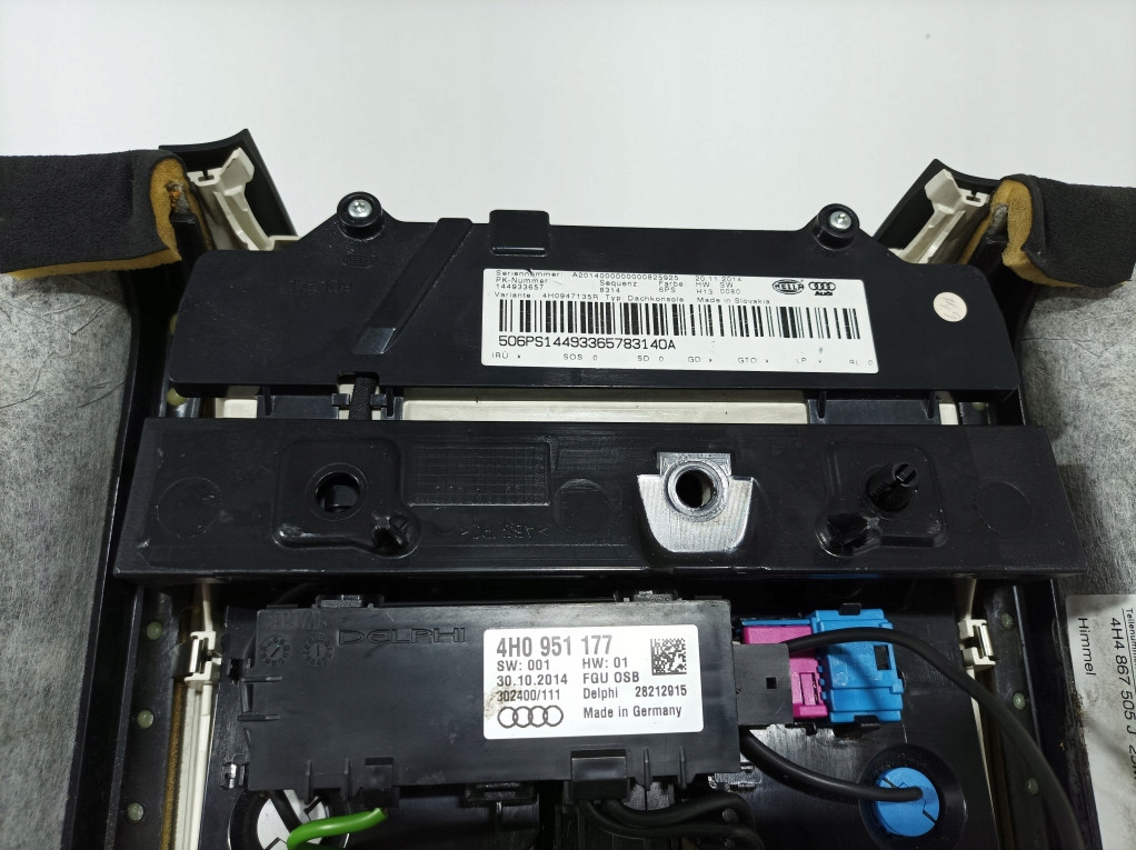 фото №12, Audi a8 d4 long стеля козирки ручки alcantara