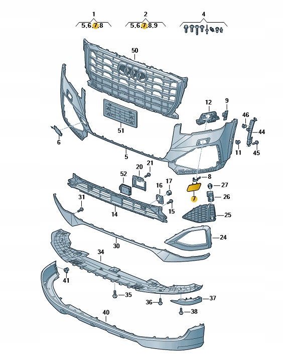 фото №1, Накладка заглушка омивача лампа ліва audi q2