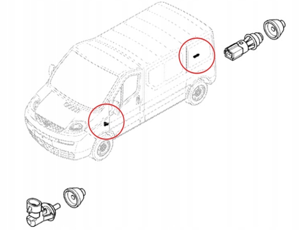 фото №4, Датчик концевой дверь перед задняя резинка do renault trafic vivaro primastar