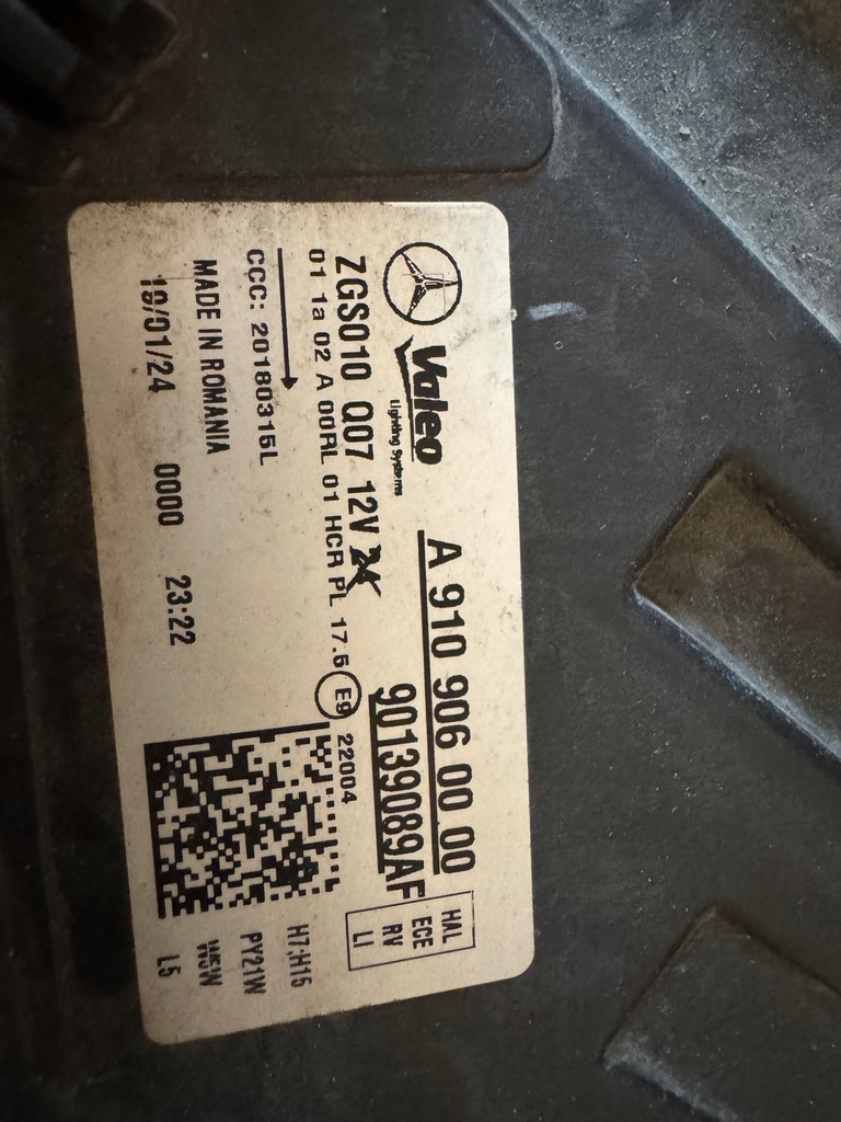 фото №7, Mercedes sprinter 907 910 лампы передние оригинальные