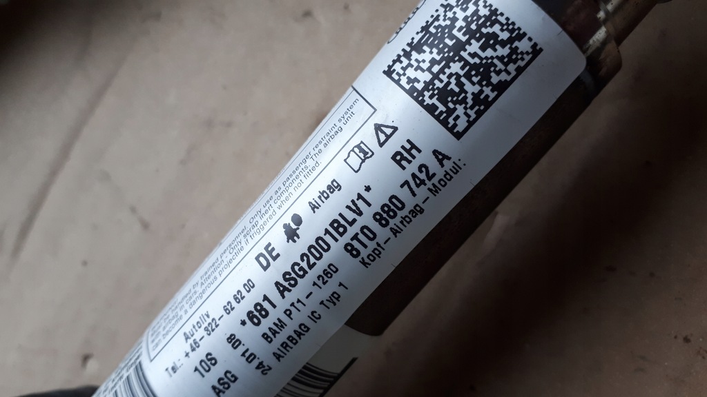 фото №6, A5 8t s5 coupe шторка безпеки подушка безпеки права 8t0880742a