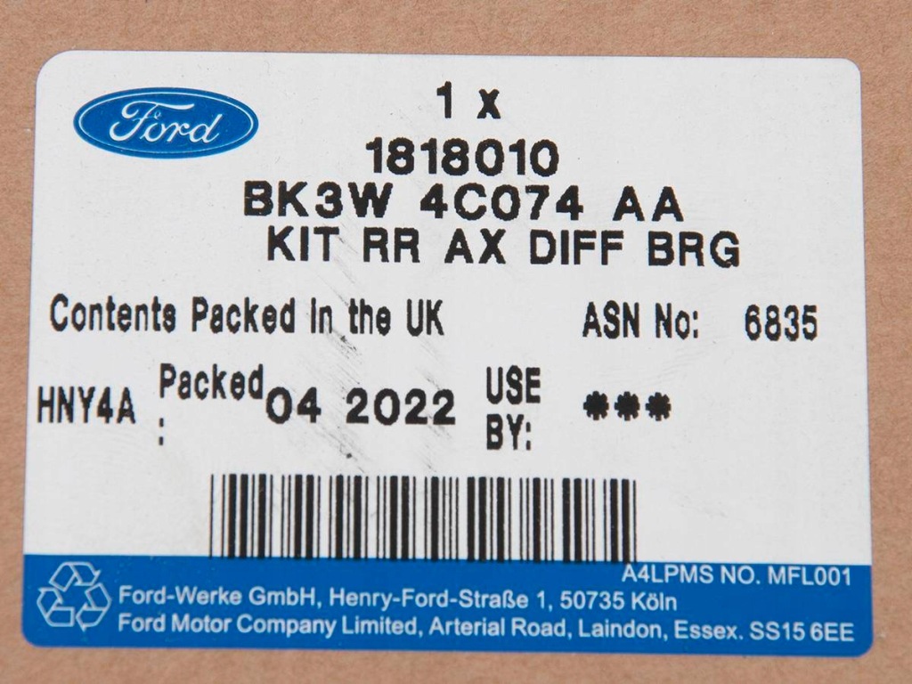 фото №4, Подшипник полуось заднего мост transit 14- 19-