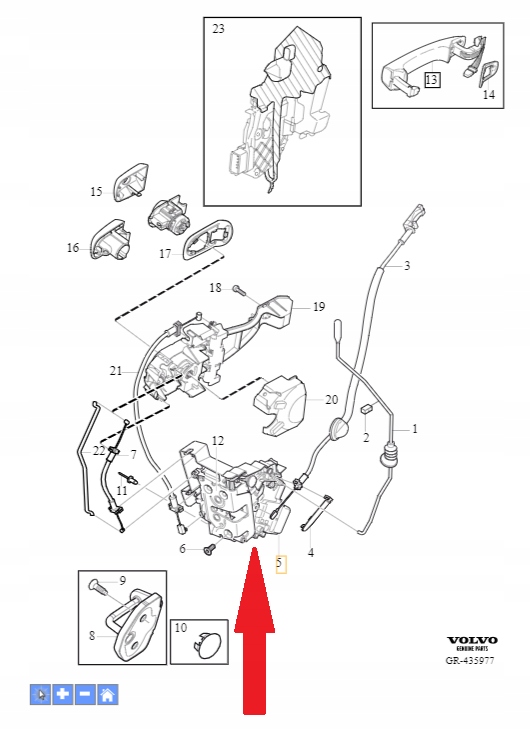 фото №4, Замок дверь левый передний volvo оригинал