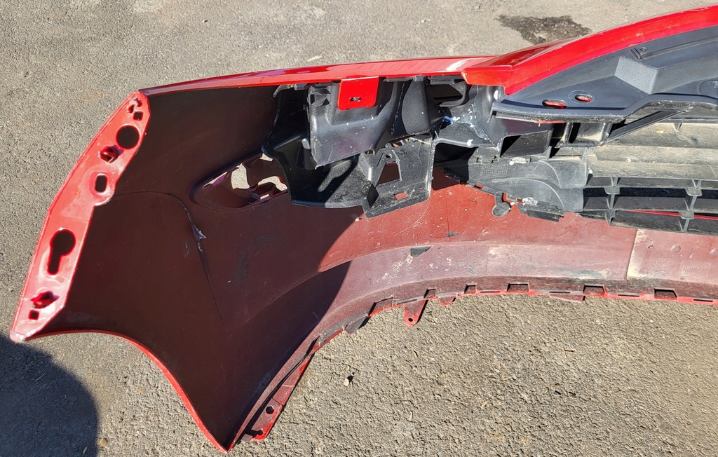 фото №13, Бампер передній перед решітка радіатора решітка радіатора решітка peugeot 207 оригінальний номер червоний