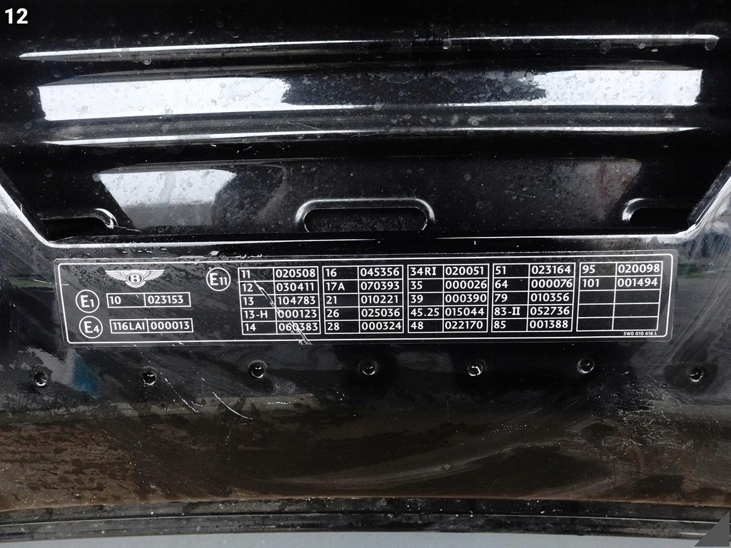 фото №13, Bentley continental flying spur 3w5 gtc gt 3w0 3w8 капот кришка двигуна