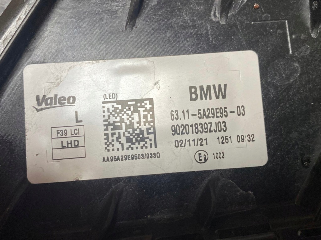 Фара левая передняя bmw x2 f39 рестайлинг  full led 5a29e95 левый перед Недорого