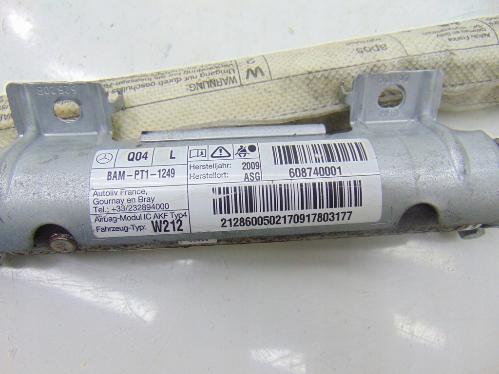 фото №6, Подушка безопасности подушка шторка безопасности левая mercedes w212 sedan