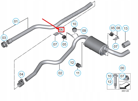 фото №9, Bmw 3 f30 кронштейн глушителя заднего 18308570074
