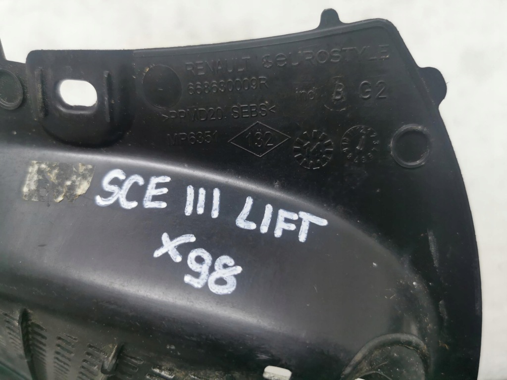 фото №3, Жабо ліва renault scenic iii 668630009r 08-16