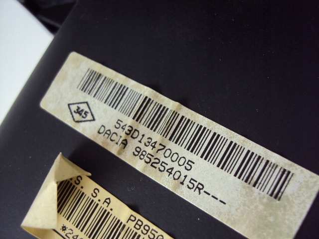 фото №5, Подушка подушка безпеки пасажира dacia duster 2011 rok