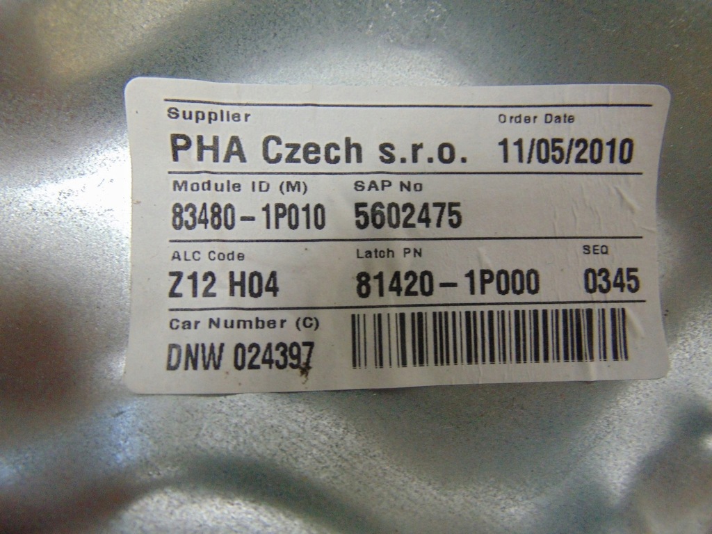 фото №9, Механізм скло правий задня kia venga europa