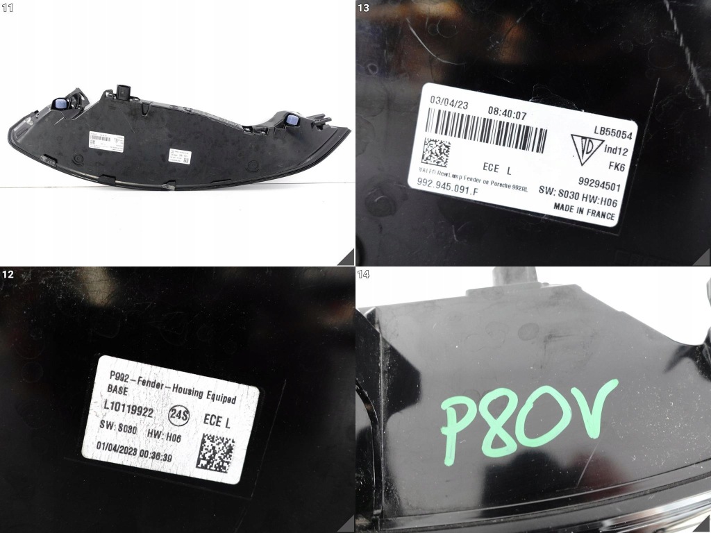 фото №11, Porsche 911 992 19- лампа led w крила ліва задня europa base 992945091f