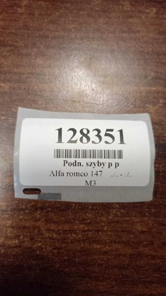 Alfa romeo 147 підйомник скло правий перед 46751870 Доставка