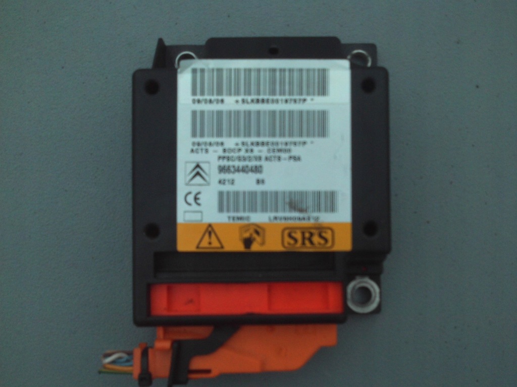 фото №1, Датчик модуль подушки безопасности подушка безопасности citroen c6 9663440480