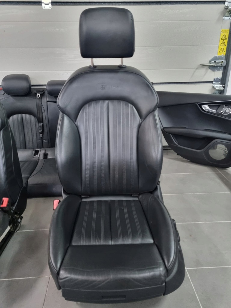 фото №4, Комплект сидіння заднє сидіння оббивка шкіра обшивки audi a7 4g sline s-line